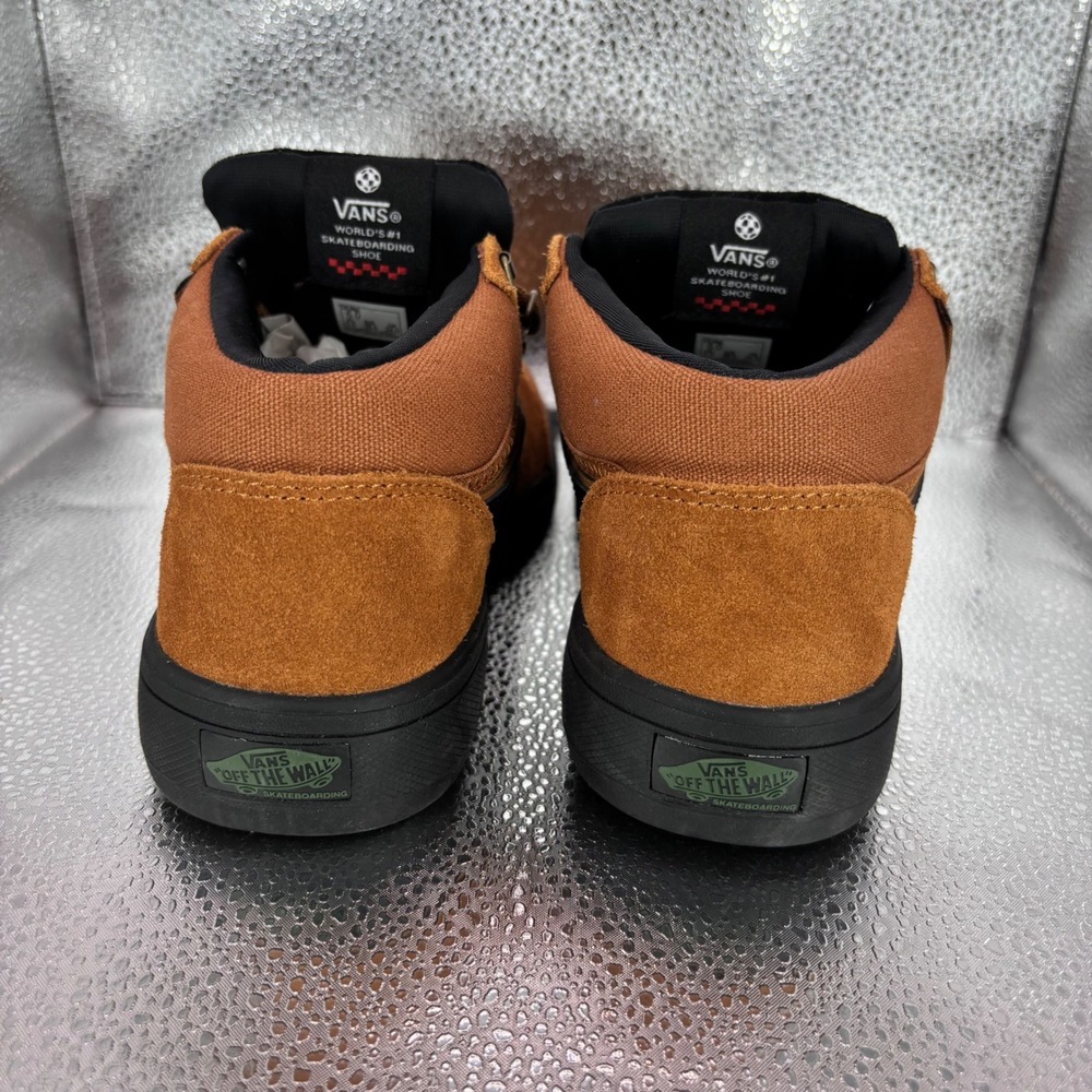 Vans Wayvee Skate Shoes Mens 6 Brown Green Black Suede Mid Top Sneakers 721356 - Picture 4 of 7